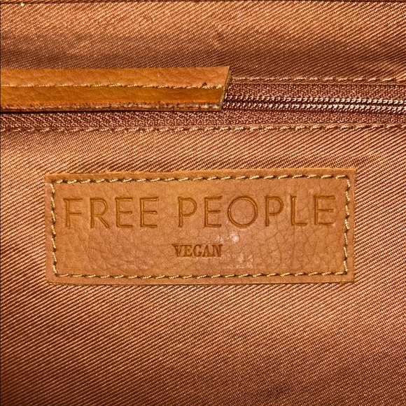 Free People Brown Distressed Vegan Leather Wallet Wristlet - Picture 14 of 16